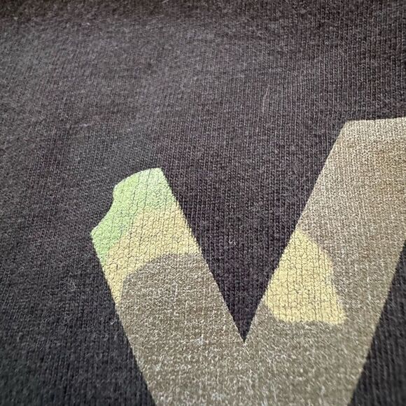 RVCA Men’s Faded Black T-Shirt Camo Graphic Logo Size Medium Standard Fit - Picture 13 of 13